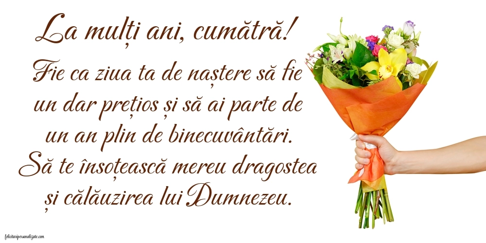 Imagini frumoase de Ziua de Naștere pentru Cumătră: Buchet de flori