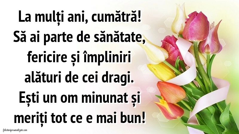 Imagini frumoase de Ziua de Naștere pentru Cumătră: Flori