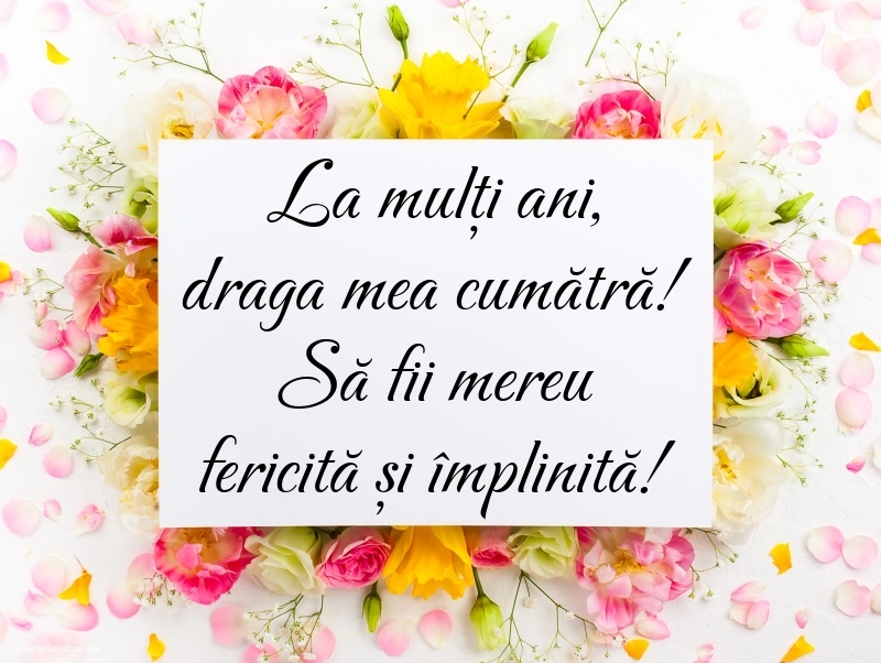 Imagini frumoase de Ziua de Naștere pentru Cumătră: Flori