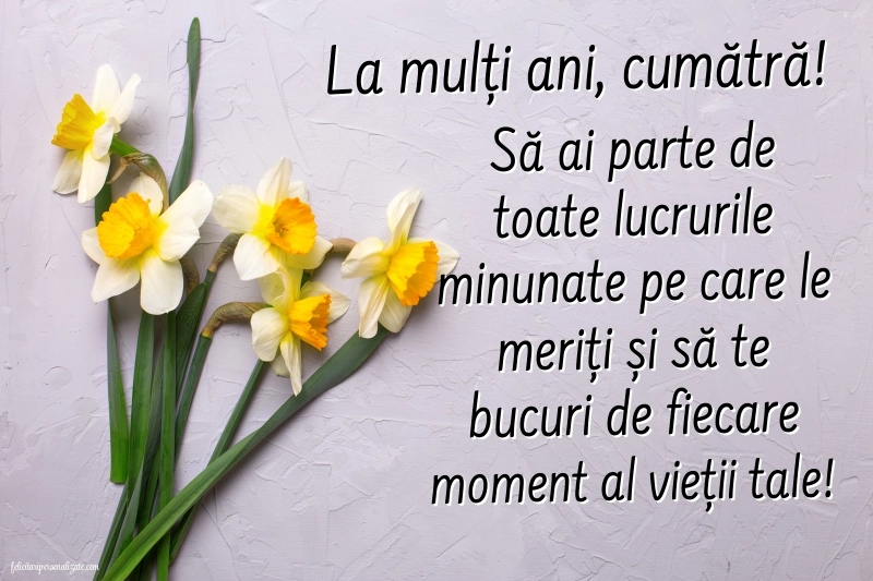 Imagini frumoase de Ziua de Naștere pentru Cumătră: Flori