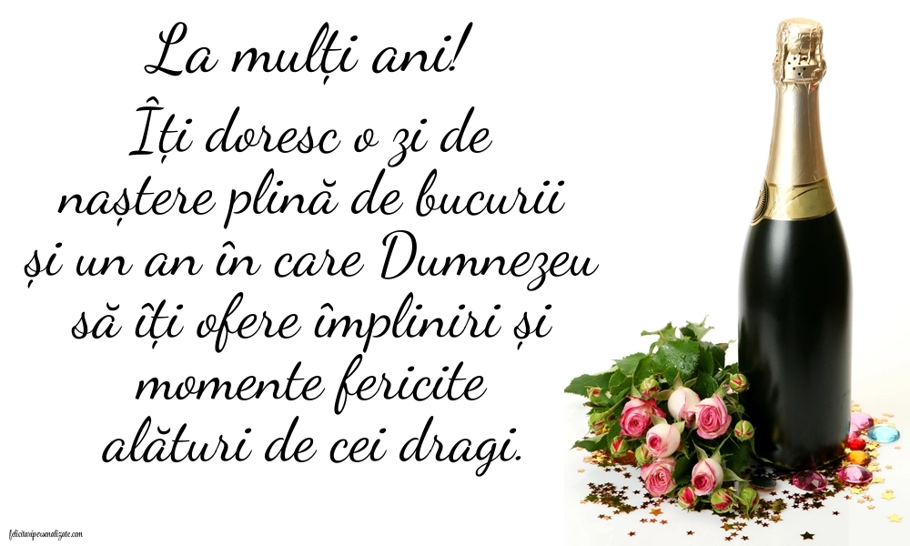 Imagini La Mulți Ani Cumătru: Șampanie și flori
