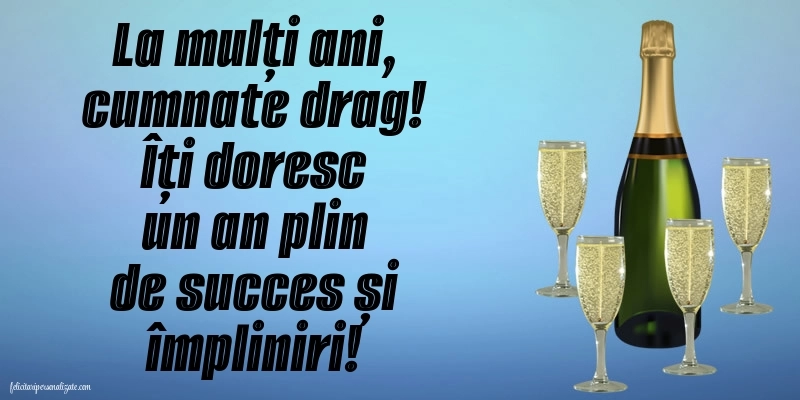 Felicitări și Imagini de Ziua de Naștere pentru Cumnat: Șampanie