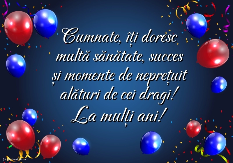 Imagini cu mesaje de La mulți ani pentru cumnați: Baloane