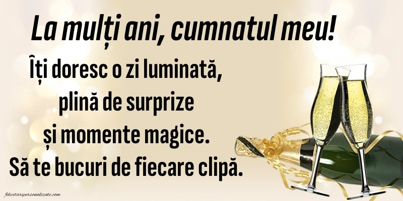 Felicitări și Imagini de Ziua de Naștere pentru Cumnat: Șampanie