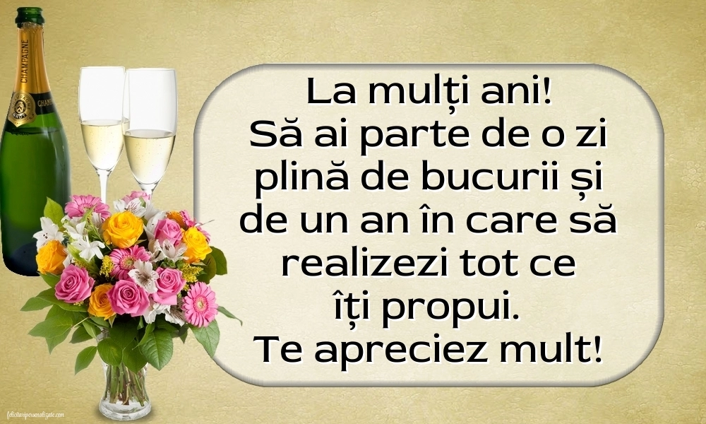 Imagini cu La mulți ani pentru cumnat: Șampanie și flori