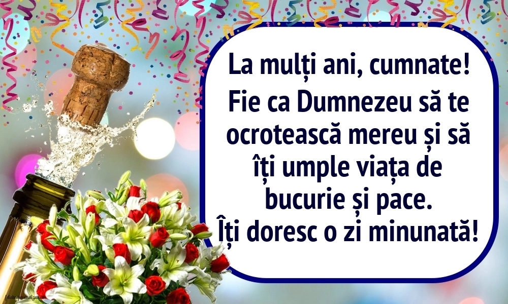Imagini cu La mulți ani pentru cumnat: Șampanie și flori