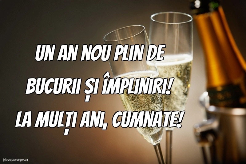 Imagini cu mesaje de La mulți ani pentru cumnați: Șampanie