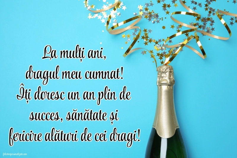 Imagini cu mesaje de La mulți ani pentru cumnați: Șampanie și confetti