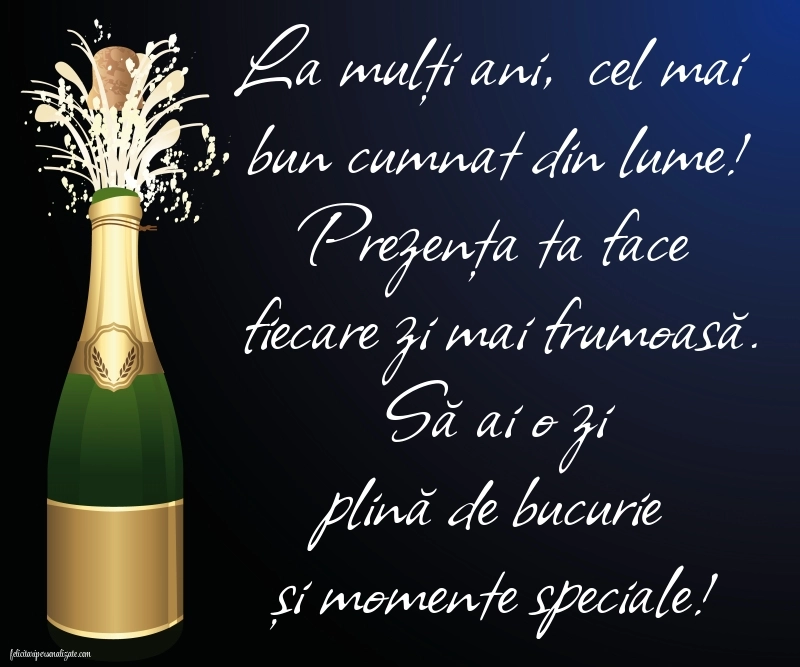 Felicitări și Imagini de Ziua de Naștere pentru Cumnat: Șampanie