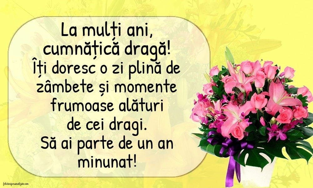 La mulți ani, cumnata mea! - Imagini cu mesaje frumoase: Flori