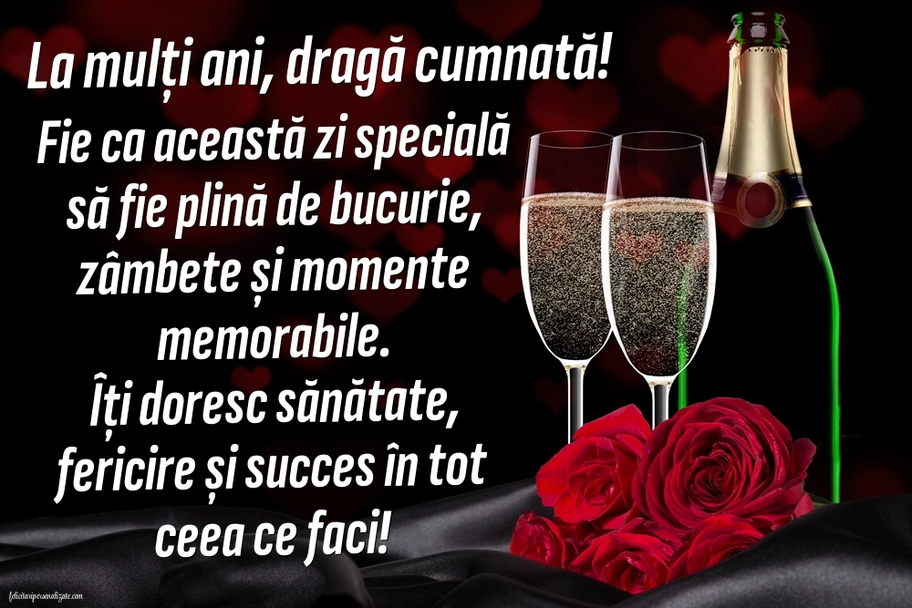 La mulți ani, cumnata mea! - Imagini cu mesaje frumoase: Șampanie