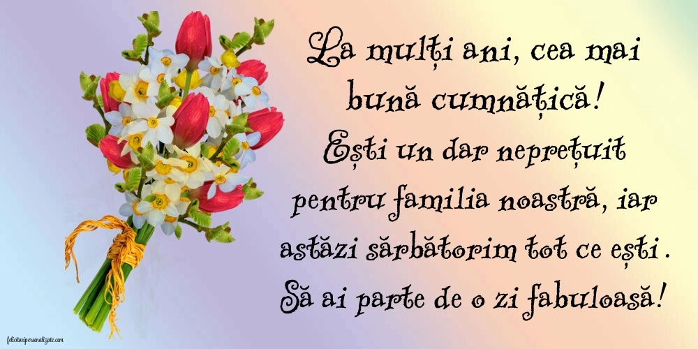 Felicitări frumoase de Ziua de Naștere pentru Cumnată: Flori