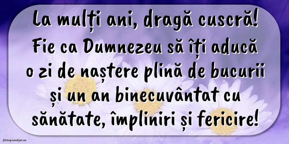 Imagini frumoase de Ziua de Naștere pentru Cuscră: Flori