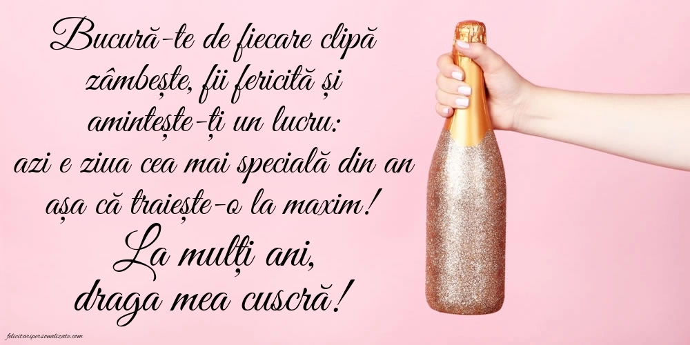 Imagini frumoase de Ziua de Naștere pentru Cuscră: Șampanie