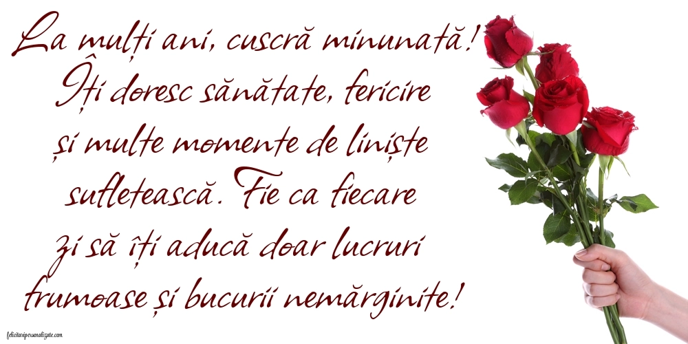 Imagini frumoase de Ziua de Naștere pentru Cuscră: Flori