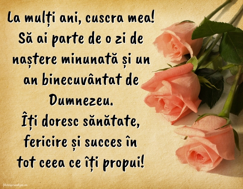 Imagini cu La Mulți Ani pentru Cuscră: Flori