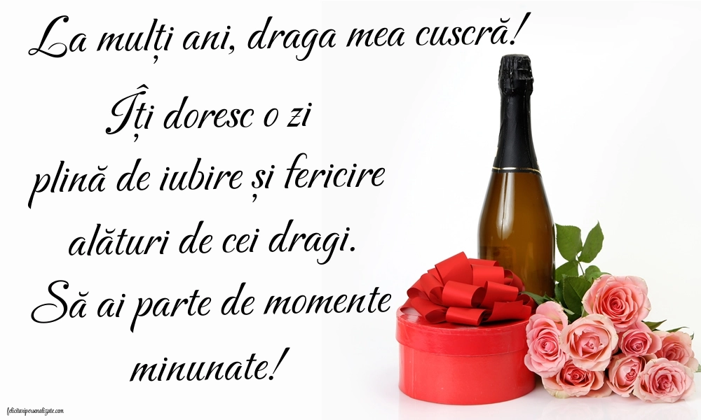 Imagini La Mulți Ani Cuscra Mea: Șampanie și flori