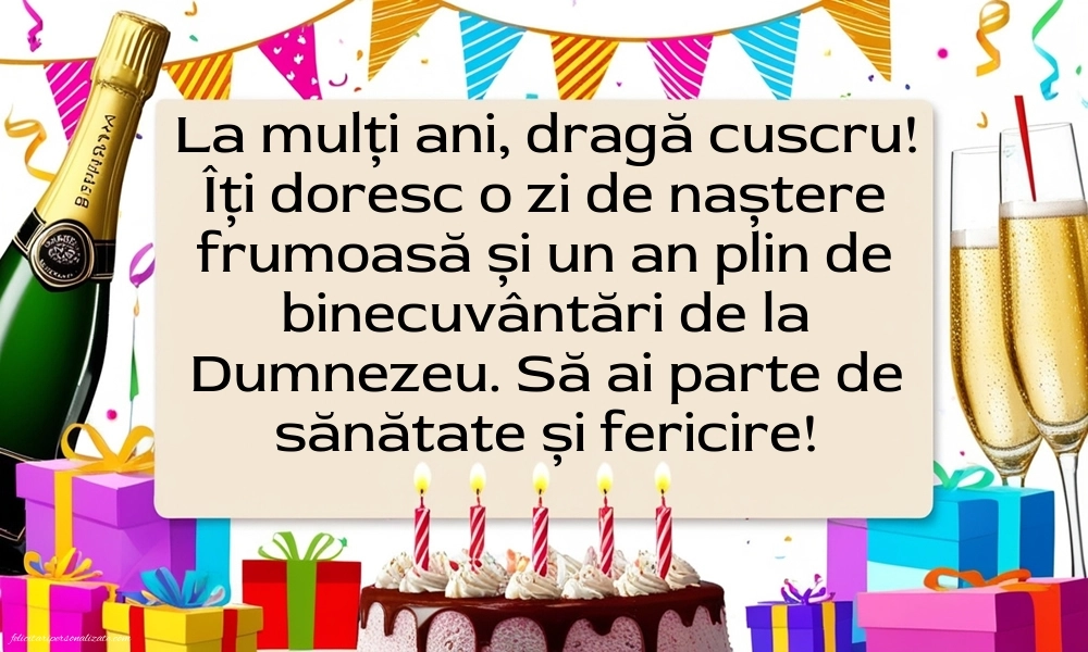 Imagini cu mesaje de La mulți ani pentru cuscru: Șampanie și tort