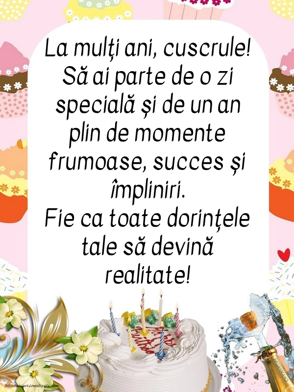 Imagini cu mesaje de La mulți ani pentru cuscru: Șampanie și tort