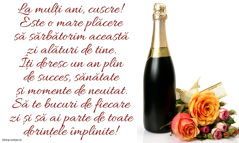 Imagini de Ziua de Naștere pentru Cuscru: Șampanie și flori