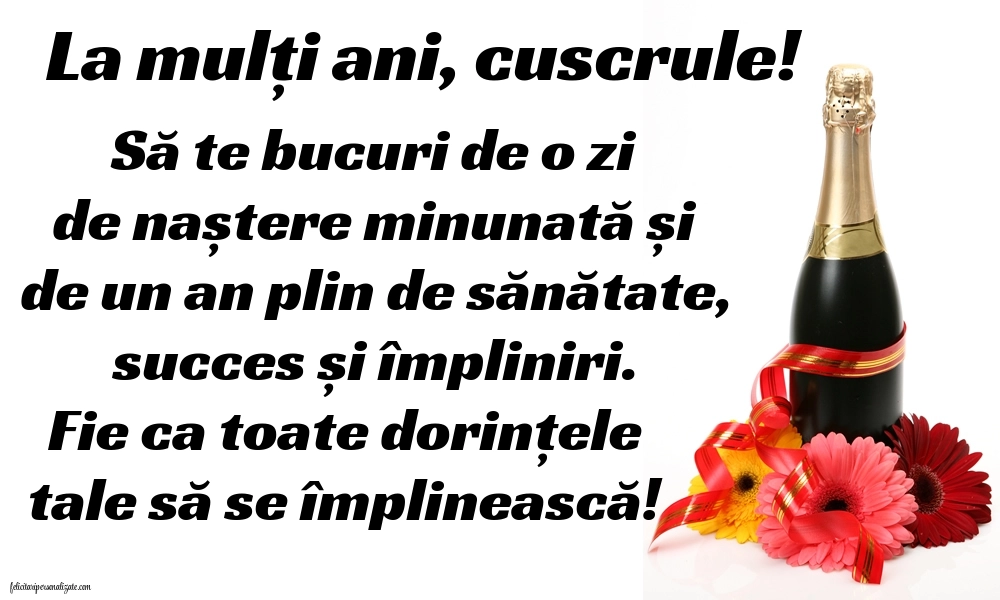 Imagini de Ziua de Naștere pentru Cuscru: Șampanie și flori