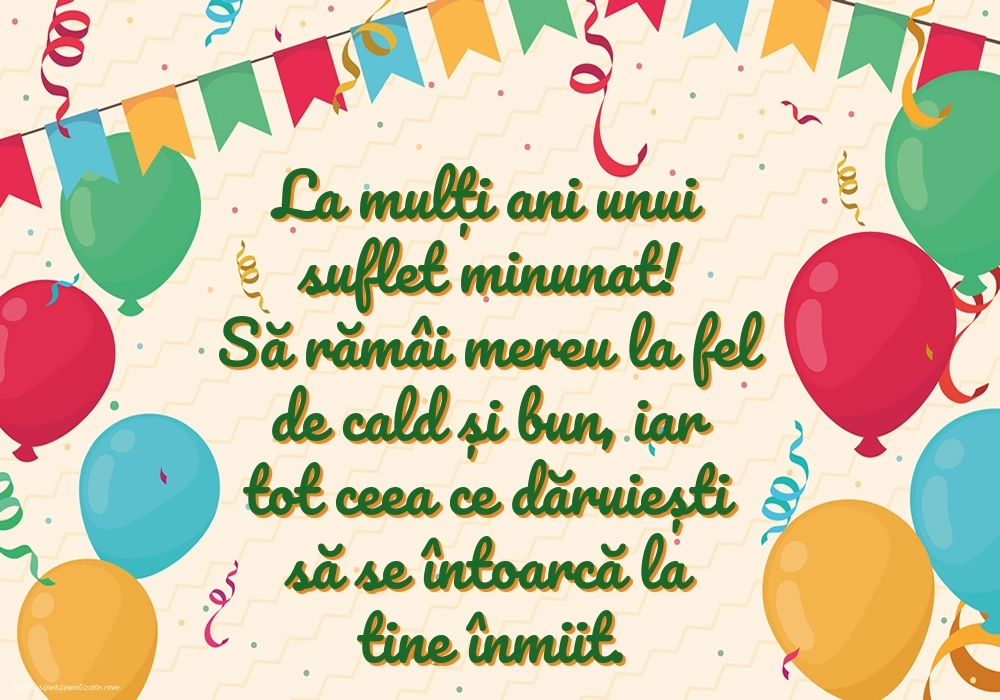 Felicitări gratis de LA MULȚI ANI: Baloane