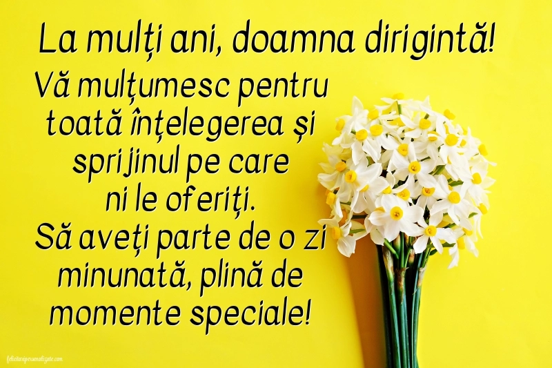Imagini frumoase de LA MULȚI ANI pentru dirigintă: Flori