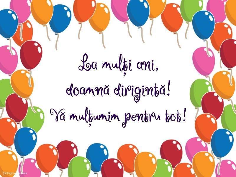 Imagini frumoase de LA MULȚI ANI pentru dirigintă: Baloane