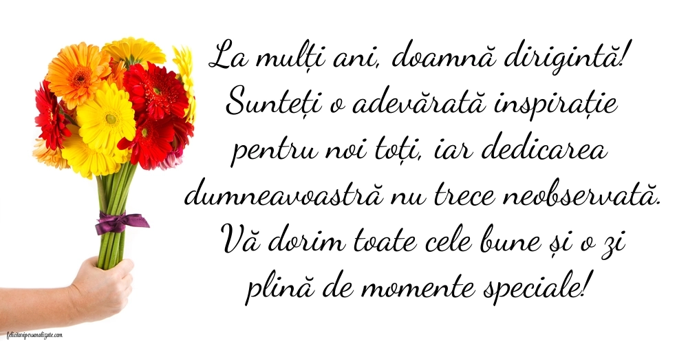 Felicitări frumoase de Ziua de Naștere pentru Dirigintă: Flori