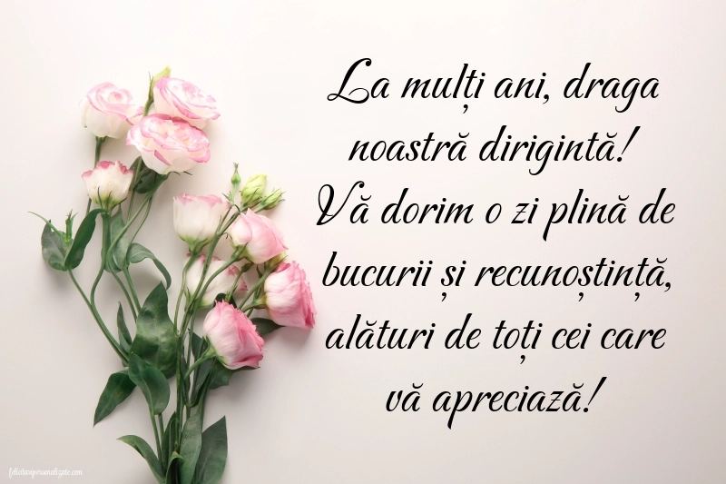 Imagini frumoase de LA MULȚI ANI pentru dirigintă: Flori
