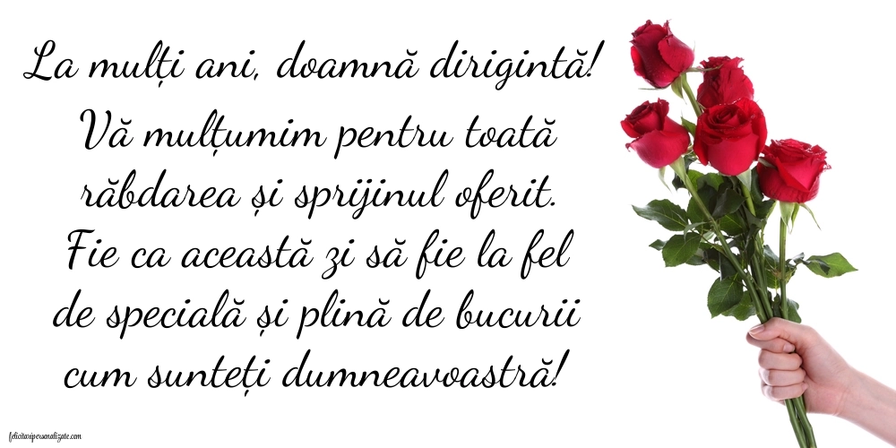 Felicitări frumoase de Ziua de Naștere pentru Dirigintă: Flori