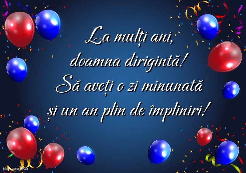 Imagini frumoase de LA MULȚI ANI pentru dirigintă: Baloane