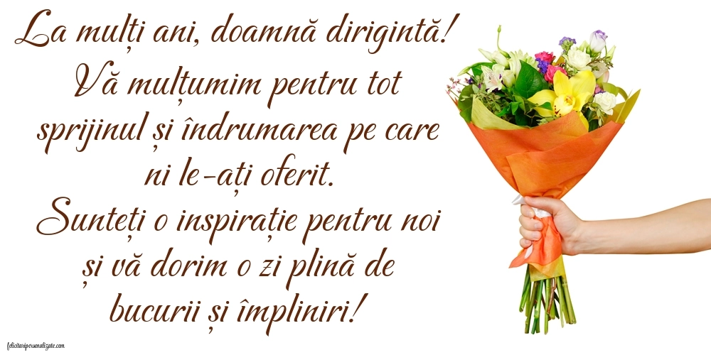 Felicitări frumoase de Ziua de Naștere pentru Dirigintă: Buchet de flori