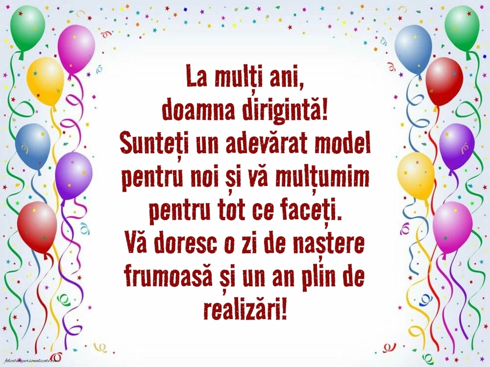 Imagini frumoase de LA MULȚI ANI pentru dirigintă: Baloane