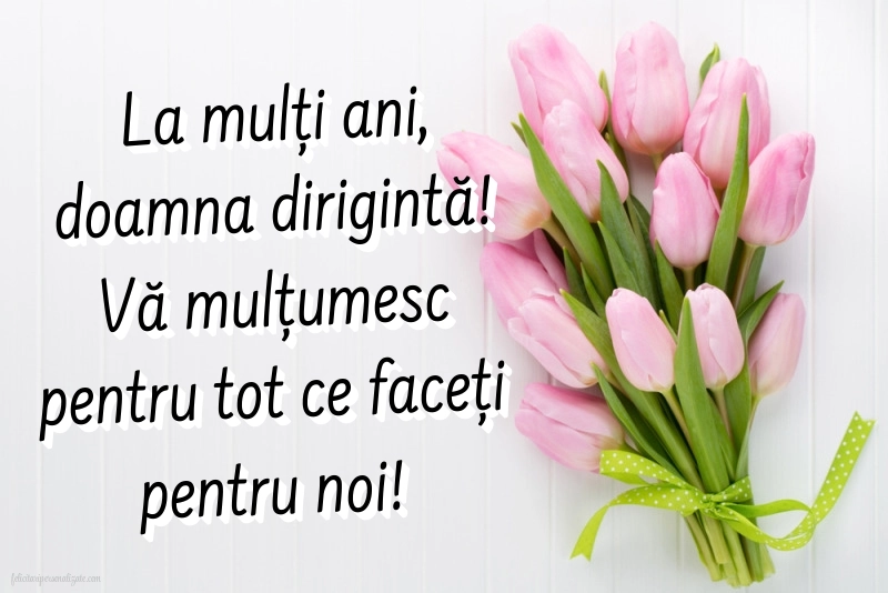 Imagini frumoase de LA MULȚI ANI pentru dirigintă: Lalele