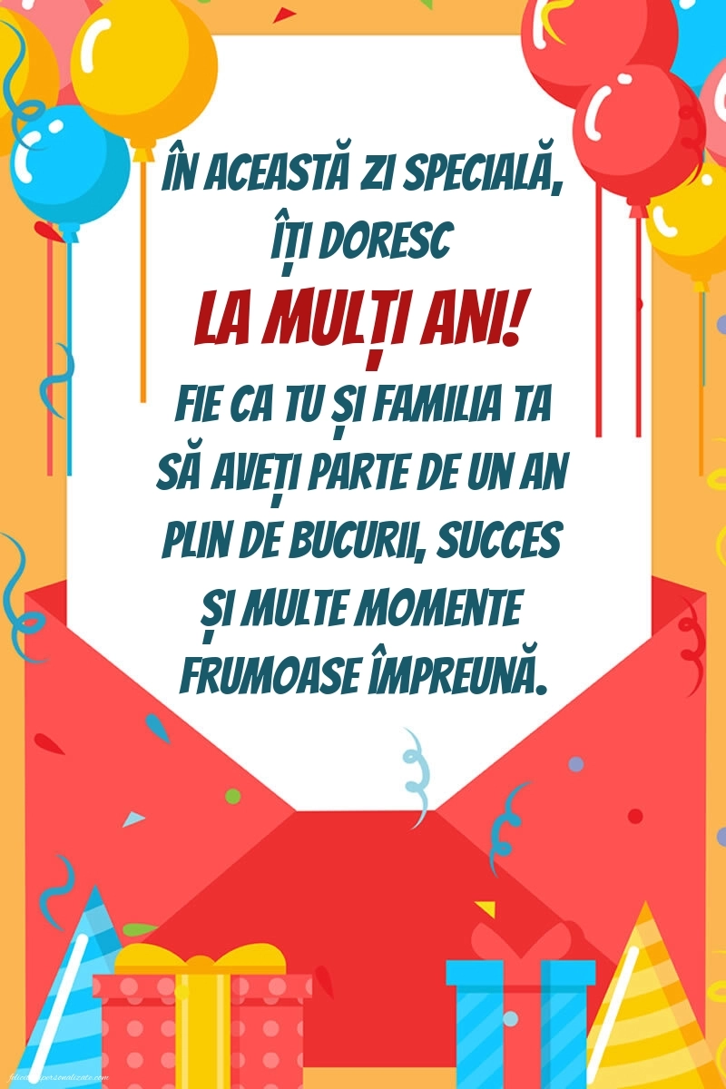 Felicitări gratis de ziua de naștere: Baloane și Cadouri