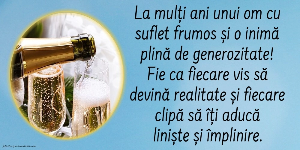 Felicitări gratis de LA MULȚI ANI: Șampanie