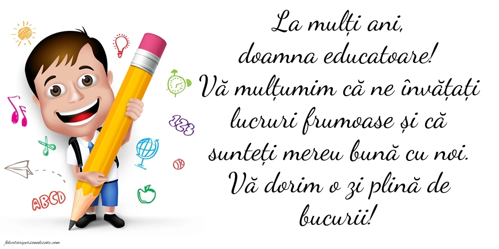 La mulți ani, doamna educatoare! Imagini și Felicitări Sincere și Călduroase.: Școală