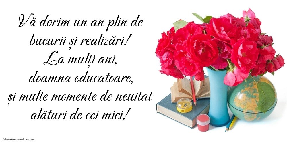Imagini frumoase de LA MULȚI ANI pentru Educatoare: Școală