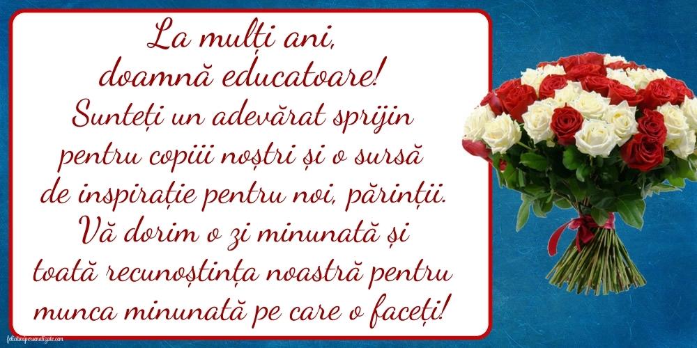 Felicitări frumoase de Ziua de Naștere pentru Educatoare: Flori