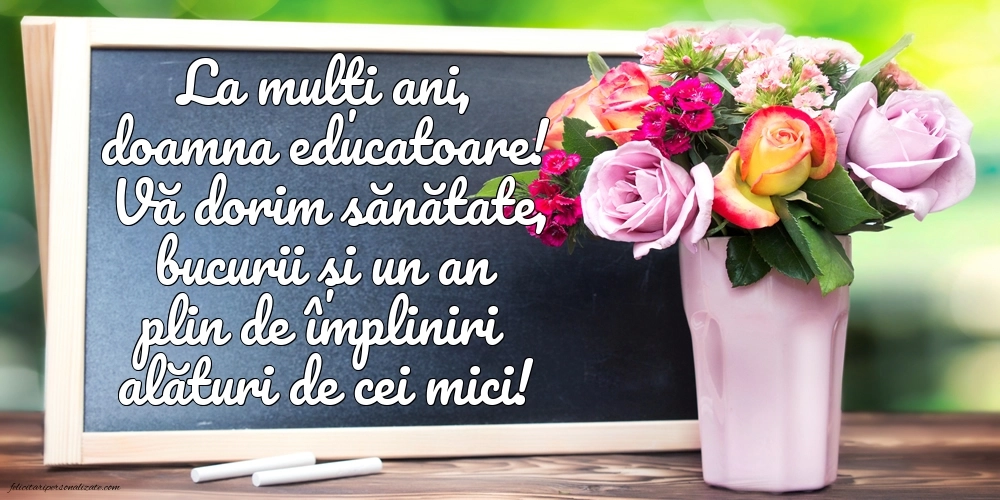 Felicitări frumoase de Ziua de Naștere pentru Educatoare: Școală