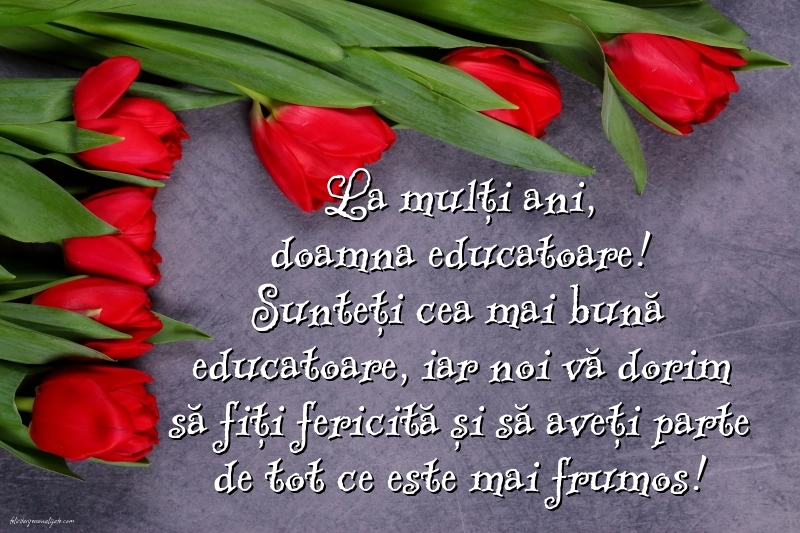 La mulți ani, doamna educatoare! Imagini și Felicitări Sincere și Călduroase.: Flori