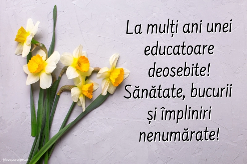La mulți ani, doamna educatoare! Imagini și Felicitări Sincere și Călduroase.: Flori