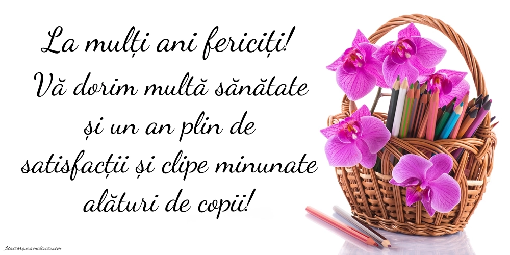 Felicitări frumoase de Ziua de Naștere pentru Educatoare: Școală