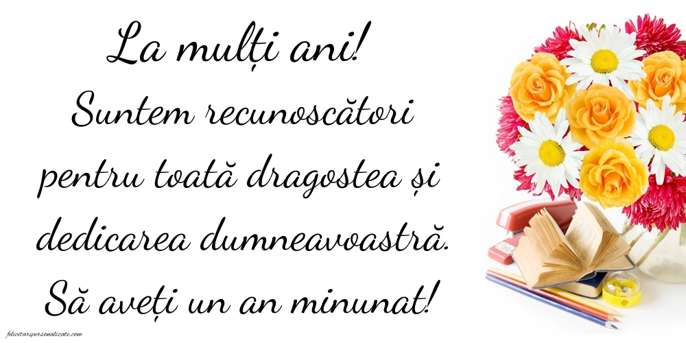 Imagini frumoase de LA MULȚI ANI pentru Educatoare: Școală