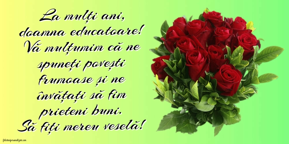 Felicitări frumoase de Ziua de Naștere pentru Educatoare: Flori