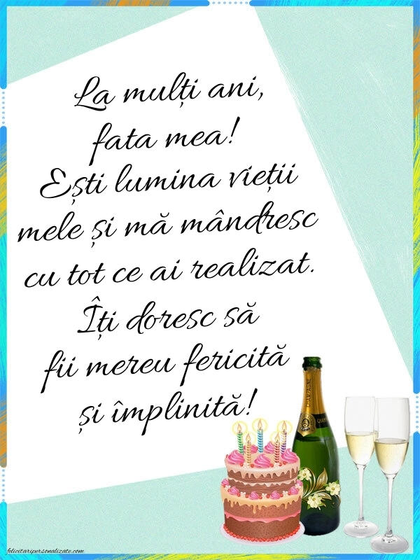 Imagini La Mulți Ani Fiica Mea: Șampanie și tort