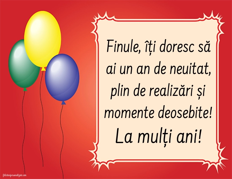 Imagini cu mesaje de La mulți ani pentru finul meu: Baloane