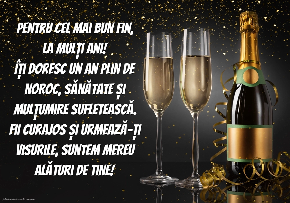 Imagini cu mesaje de La mulți ani pentru finul meu: Șampanie