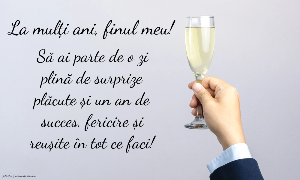 Imagini cu La mulți ani pentru fin: Șampanie